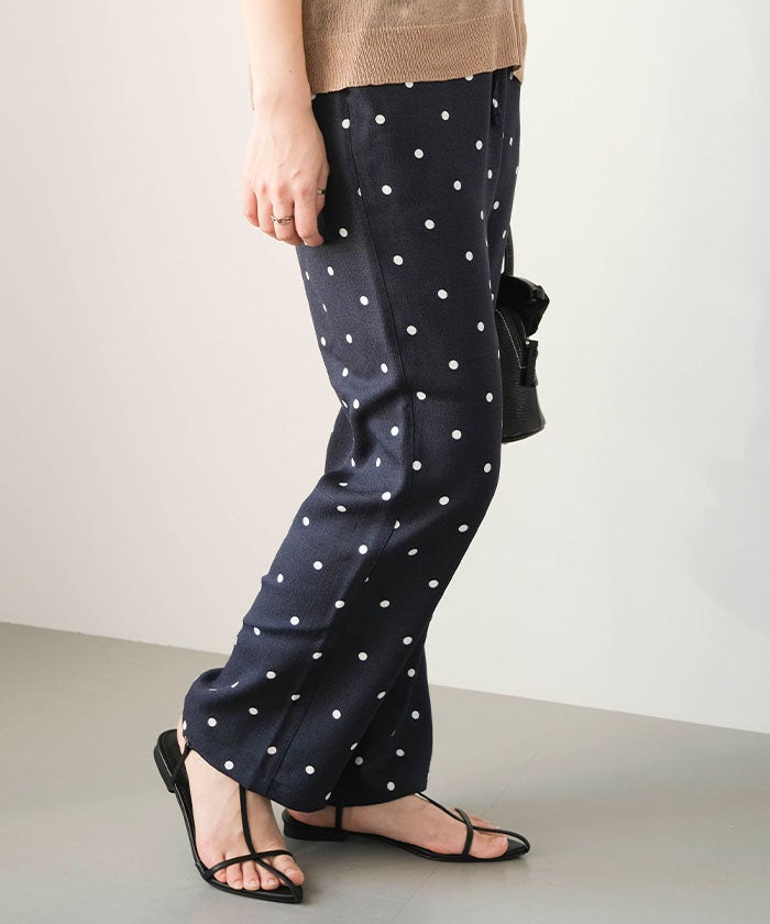 【新品未使用】keinarita polkadot pantドットパンツ リネンライクドットパンツ 春 夏 M |≪ゆうメール便配送30・代引不可