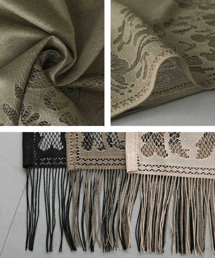 裾フリンジレースストール 春 夏 秋 ≪ゆうメール便配送20・代引不可
