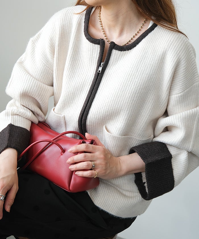 アクアガレージ カーディガン ニット レディース ダブルZIP ジップ ZIP アクアガレージ カーディガン ニット レディース ダブルZIP ジップ ZIP
