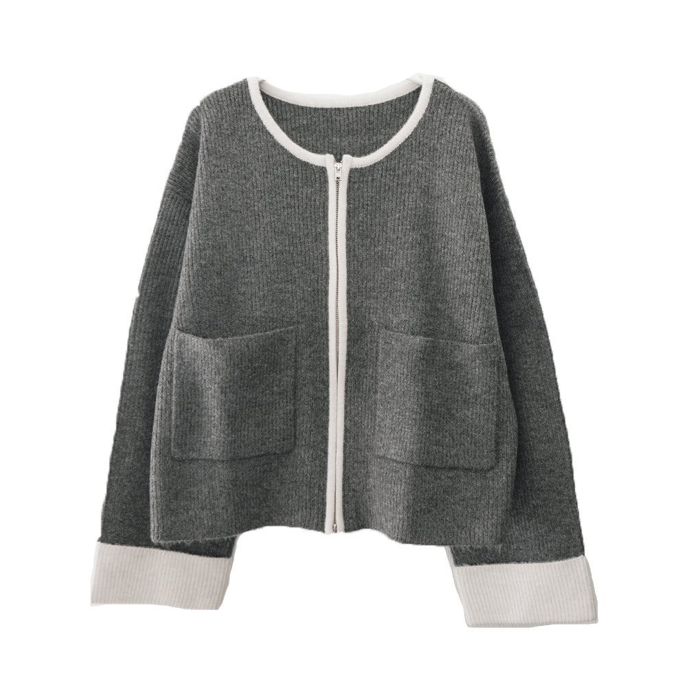 アクアガレージ カーディガン ニット レディース ダブルZIP ジップ ZIP